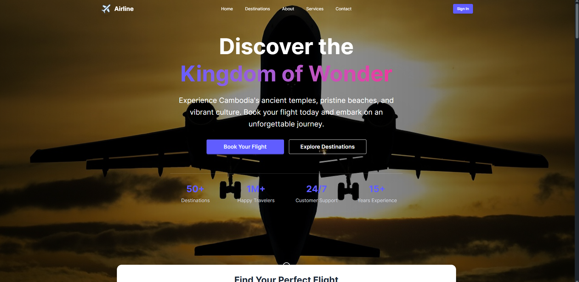 Airplane Booking UI
